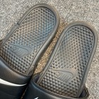Nike Benassi Swoosh Mens Slide Sandals Black White Comfort Sport Pool Slides 9