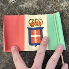 Original Wwii Ww2 Italian Patriotic Rally Parade Handheld Paper Flag Italy