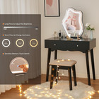 Makeup Vanity Desk Vanity Set With Led Lighted Mirror Makeup Vanity Table Set 3 