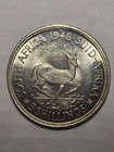South Africa 1948 5 Shillings Silver Coin Georgivs Sextvs Rex Uncirculated