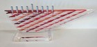 Vintage Mid-century Modern Mcm Lucite Acrylic Aluminum Art Sculpture Menorah 