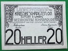 Austria Rohrbach 20 Heller Notgeld Wwi Veterans War Disabled Note