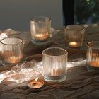 24 Pack Votive Candle Holders For Wedding Decor  Clear Glass Diy Wax Filling