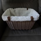 Petsafe Dog Bike Basket W  Mounting Slot Padded Sherpa Liner Inner Leash Carrier
