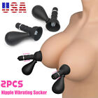 Electric Vibrating Breast Nipple Clamps Sucker Vacuum Enhancer For Women Sex Toy