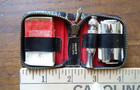Vintage Gillette Travel Tech De Safety Razor Set In Leather Case 1960 s-new