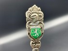Vtg Austrian Silver Lettrer Opener Marked Antiko 800 W  Steiermark Enamel Shield