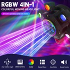 Xpcleoyz 6 Arms Laser Rgbw Led Moving Head Light Disco Stage Lightingbeam Dmx512