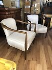 Mcm Living Room Chairs Pair Barbara Barry Henredon Mcguire Baker