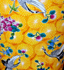 18  Yellow Luminous Crane Birds Chinese Jingdezhen Porcelain Vase W stand 20 In 