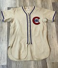 1930   s Chicago Cubs Game Worn Flannel Jersey Super Rare Pre Wwii Survivor Beauty