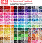 23000 Pcs Clay Beads Bracelet Making Kit 144 Colors 7 Boxes Flat Polymer Heishi