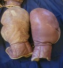 Lot Of 3 Pair Antique Vintage Leather Boxing Gloves 