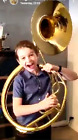 Sousaphone 16 bell Of Pure Brass Metal In Golden Color  With Box   Free Shipping