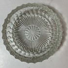 Ashtray Vintage Glass Crystal Clear Heavy Starburst Diamond Cut Cigar Cigarette