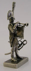 Quality 800 Solid Silver Napoleonic Soldier Figure C1970s Military Bugler 46g