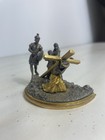 Franklin Mint Stations Of The Cross 7th Station Pewter-jesus Falls A Second Time
