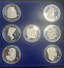 1970 Republic Of Guinea Ancient Egypt 500 Franc 7 Coin Proof Set   999 Silver