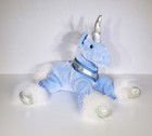 2007 Animal Alley Toys R Us Stars Unicorn Stuffed Animal Plush Blue White 18 euc