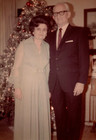 Original Old Vintage Antique Picture Gentleman Lady Couple Christmas Tree