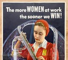 1943 The More Women At Work The Sooner We Win Wwii Poster Rosie Riveter Original