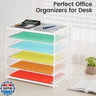 Biciyarn 2 Pack 6 Tier Paper Organizer  Metal Mesh Desk File Folder  Letter T