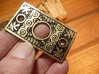 Nos Antique Lot Of 12 Sash Window Lift Pull Plates Hardware Victorian Eastlake