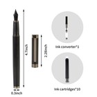 Black Fountain Pen 0 5mm Medium Nib For Writing Smooth includes Refillable In   