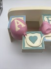 Homeco Nursery Wall Shelf Baby   s Decor Abc Blocks Balloons Bows 1990   s Vintage