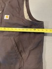 Carhartt V26 Sherpa Lined Full Zip Workwear Vest Pockets Brown Men s Xl