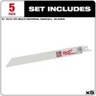 Milwaukee Tool 48-00-5193 8  10 14 Tpi Sawzall Blades  5 Pk 