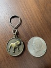 Vintage Mack Truck Bulldog Metal Keychain Gold Tone