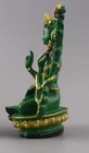 13 5cm Feng Shui Tibet Tibetan Buddhism Statue Green Tara Buddha
