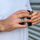 925 Sterling Silver Men s Rings Natural Black Onyx Gemstone Handmade Jewelry