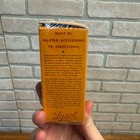 Vintage Lysol Antiseptic Brown Glass Bottle   Box Empty 2 1 2 Oz