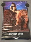 Large     combat Zone    Original Vintage Sexy Pinup Girl Funky Poster   34    X 22 5   