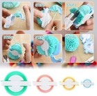 4 Pcs Different Sizes Pom-pom Maker Fluff Ball Weaver Needle Craft Diy Wool K   