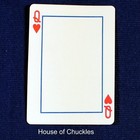 Queen Of Hearts Frame  Bicycle Printed Gaff Card  Blue