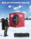 Pop-up Ice Fishing Tent Hub-style Insulated Portable Ice Fishing Shelter   Bag