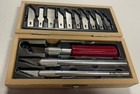 X-acto Craft Knife Set W  Handles  Blades   Tools In Wooden Case