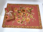 April Cornell Floral Table Linens Set 9  Placemats Napkins Table Runner Cottage