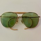 Rare Vintage 1940s American Optical Ao Pilot Aviator Ful-vue Sunglasses 14k Gf 