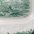 Vtg Ridgway Wr S c Humphrey s Clock Green Transferware Platter Dickens Curiosity