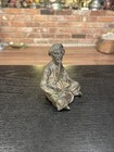 Antique Vintage Bronze Figure Sitting Arab Islamic Muslim Man