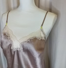 Vintage Vs Victorias Secret Satin Nightgown Slip Dress Size M Mauve Lace Y2k