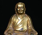 6   Old Tibet Buddhism Bronze Gilt Je Tsongkhapa Guru Lama Master Buddha Statue