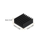 Meccanixity 10pcs 14x14x6mm Heatsink Aluminum Radiator Heat Sink Black
