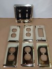 10 Amertac Vintage Wall Outlet   Light Switch Plate Covers Brass Lot Of 10