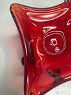 Vintage Red Art Glass Clown Bowl Harlequin Dish 6   