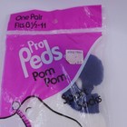 Vintage Pro Peds Pom Pom Sport Socks 8 5-11 Navy Orlon Mix Low Footie